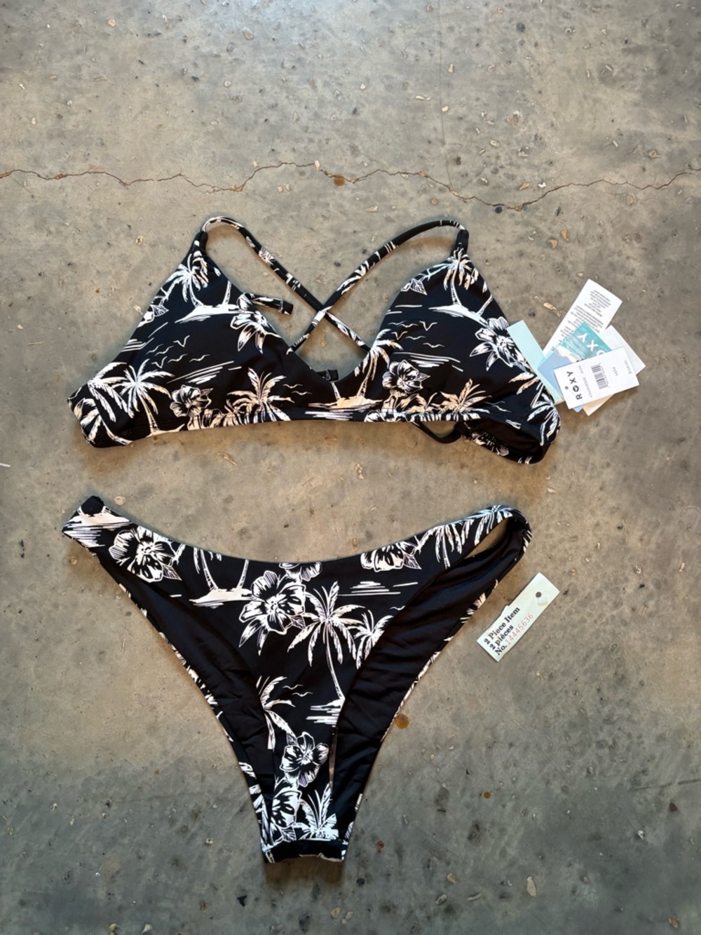 ROXY Tropical Print Bikini Set